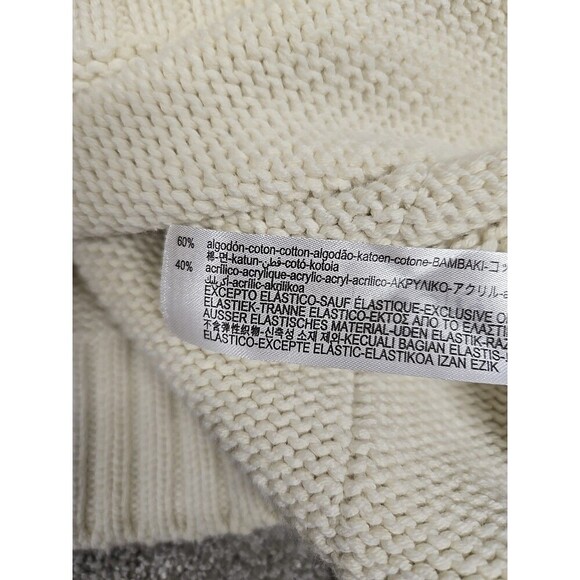 ZARA High Neck Pullover Knit Sweater Beige Women’s Size S - Picture 8 of 10